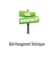 Comprehensive Guide On Risk Management Techniques And Supply Course Hero