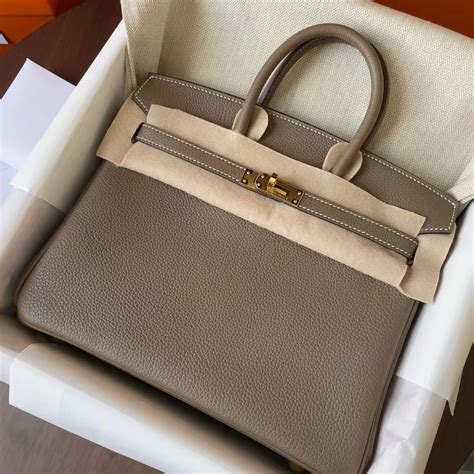 California USA Hermes Birkin 25cm Togo CC18 Etoupe 大象灰 Ghw HaiLaBags