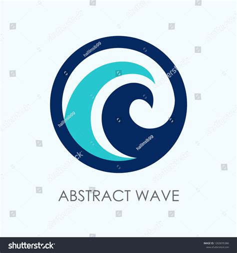 Simple Tide Logo Design Wave Icon Stock Vector (Royalty Free) 1265876386