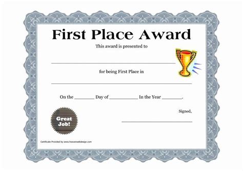 20 1St 2Nd 3Rd Place Certificate Template ™ In 2020 throughout Pe Certificate Templates | Awards ...