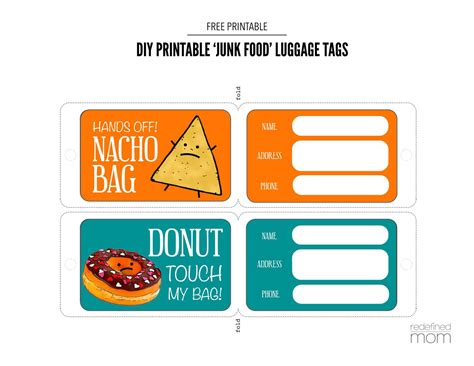 Free Printable Luggage Tag Templates [pdf Word]