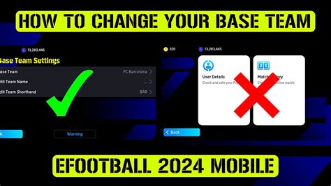 How To Change Your Base Team In EFootball 2024 Mobile Andriod And IOS