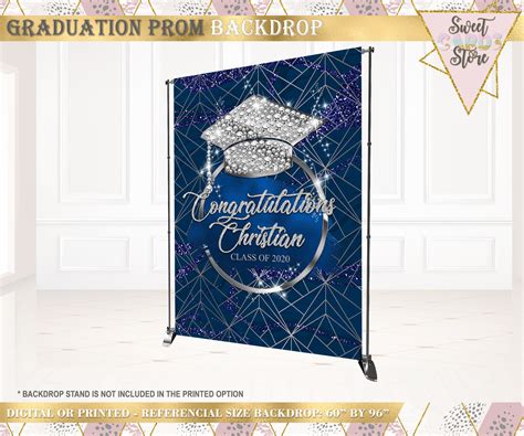 Prom Navy Silver Diamonds Backdrop Prom Elegant Backdrop Etsy