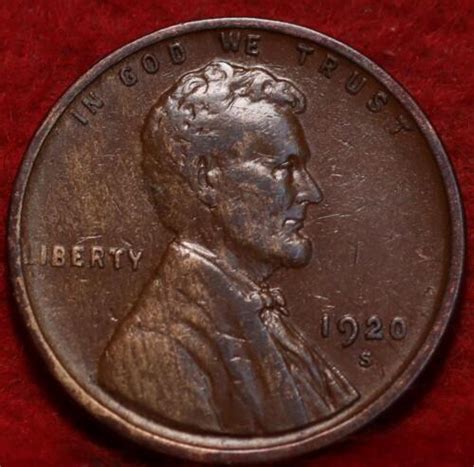 1920 S San Francisco Mint Copper Lincoln Wheat Cent EBay