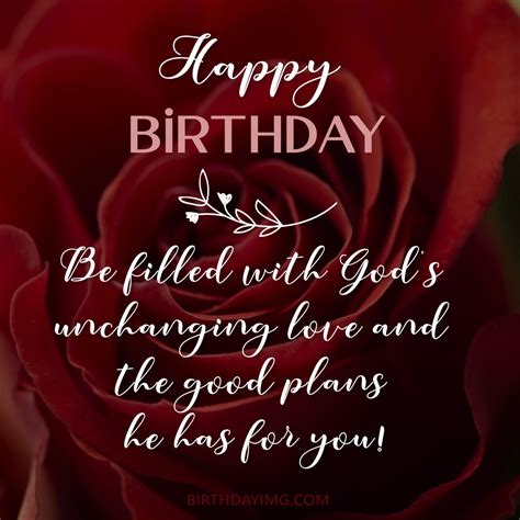 Free Happy Birthday Image With Blessings And Red Rose Birthdayimg