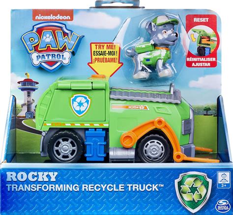 Paw Patrol Rockys Transforming Recycle Truck With Pop Out Tools And