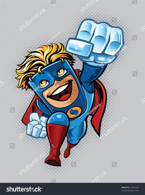 Illustration Super Hero Flying Through Air Stock Vector Royalty Free