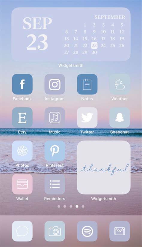 Aesthetic IOS 14 IPhone Home Screen Layout Inspiration App Icon Pack