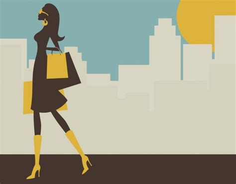 Woman Shopping Bags Vector Images Depositphotos