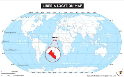 Where is Liberia Located? Location map of Liberia