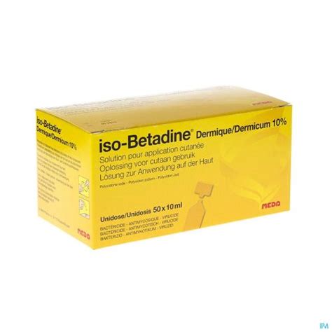 Iso Betadine Dermique Unidoses X Ml D Sinfectants Pharmacodel