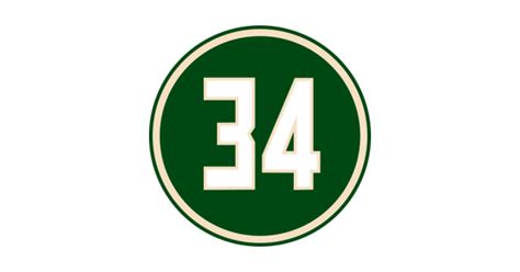 Giannis Antetokounmpo Number 34 Jersey Milwaukee Bucks Inspired