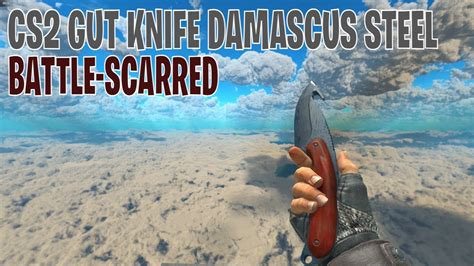 Gut Knife Damascus Steel Battle Scarred Cs Skin Showcase