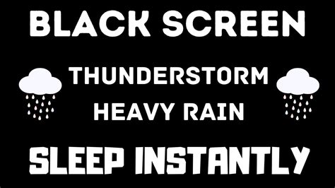 Listen Sleep Immediately In Under Minutes With Heavy Rain Black