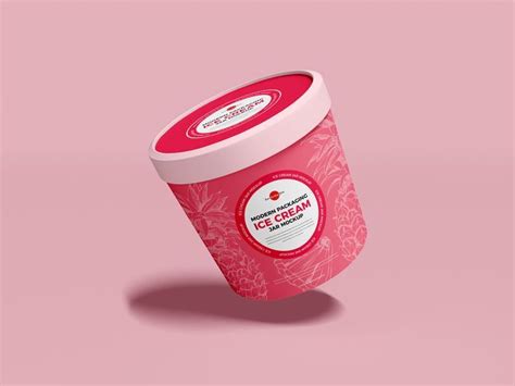 45 Yummy Ice Cream Packaging Mockup Templates Ice Cream Packaging