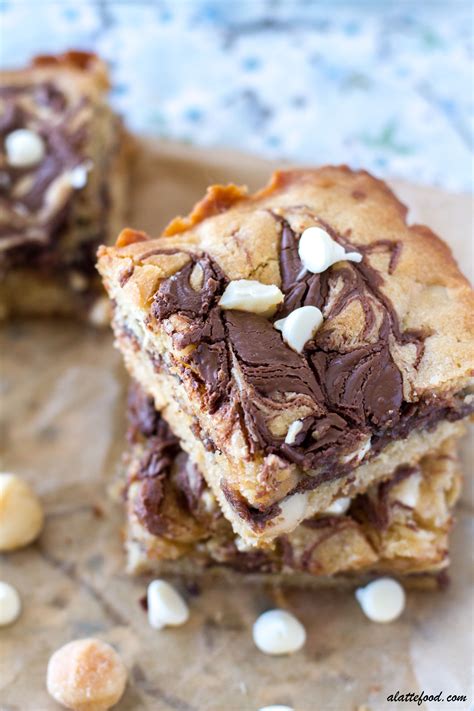 Nutella White Chocolate Macadamia Nut Bars