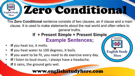 Zero Conditional - English Study Here | English study, Conditional ...