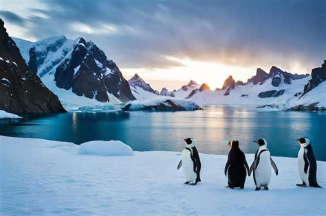 Premium Photo Penguins On The Snow In Antarctica