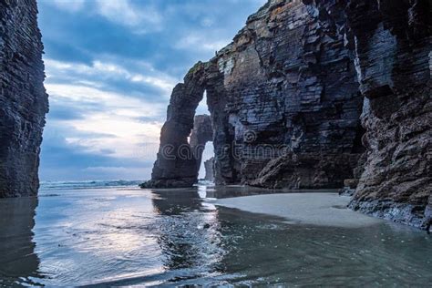 Natural Rock Arches Cathedrals Beach Playa De Las Catedrales At