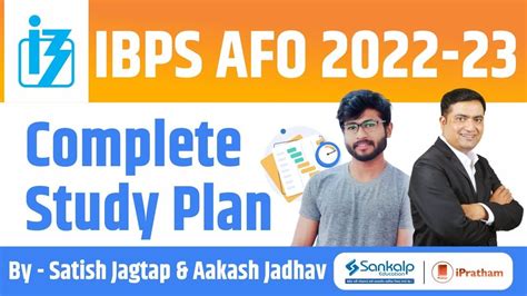 Ibps Afo 2022 23 Complete Studyplan Pre Mains Satish Jagtap