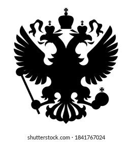 Doubleheaded Eagle Russian Eagle Symbol Vector Stock Vector Royalty