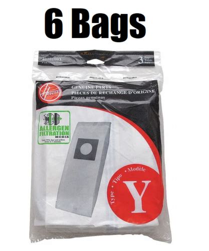 Genuine Hoover Type Y Allergen Filtration Vacuum Bag Fits Windtunnel 6 Pack 73502508817 Ebay