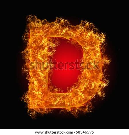 Fire Letter D On A Black Background Stock Photo Shutterstock