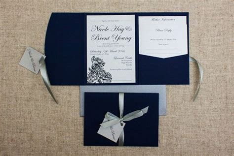 Engraved Roses Pocketfold Wedding Invitation Be My Guest Design