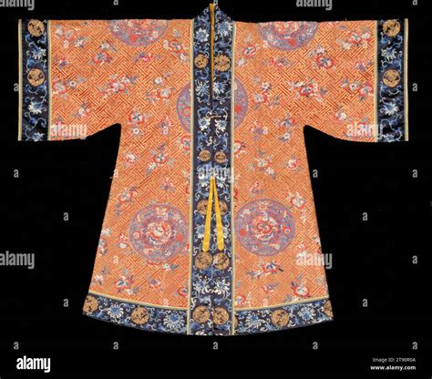 Taoist Priests Robe 1796 1820 L60 12 In Silk Gold China 18th