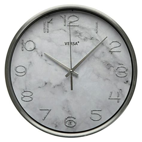 Reloj de pared Mármol Diámetro 25 cm Blanco BAUHAUS