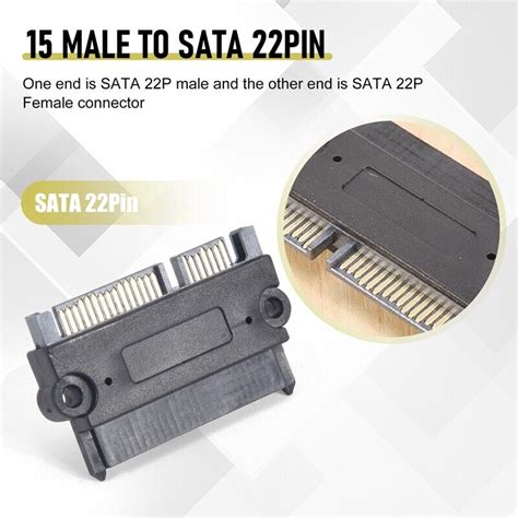 SATA 22P 7 15 Male To SATA 22Pin Female Convertor Adapter E4T9b EBay