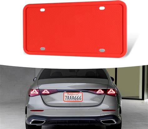 Amazon GKmow 1 PC Car Silicone License Plate Frame 12 2In X 6 3In