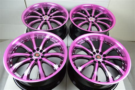 18 Drift Pink Rims Wheels Dodge Nitro Avenger Eclipse Maxima Camry