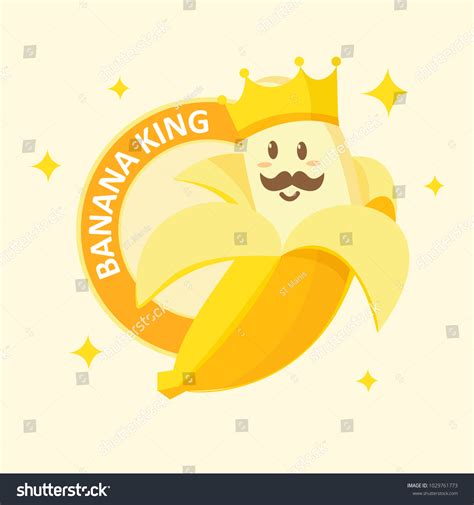 Banana King Brand Logo Funny Illustration Stock Vector (Royalty Free ...