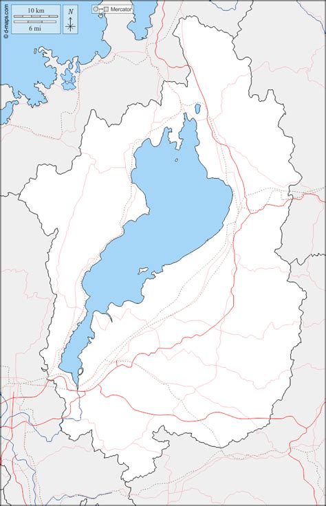 滋賀県 無料地図 無料の空の地図 無料のアウトラインマップ 無料のベースマップ 境界 川と湖 道路