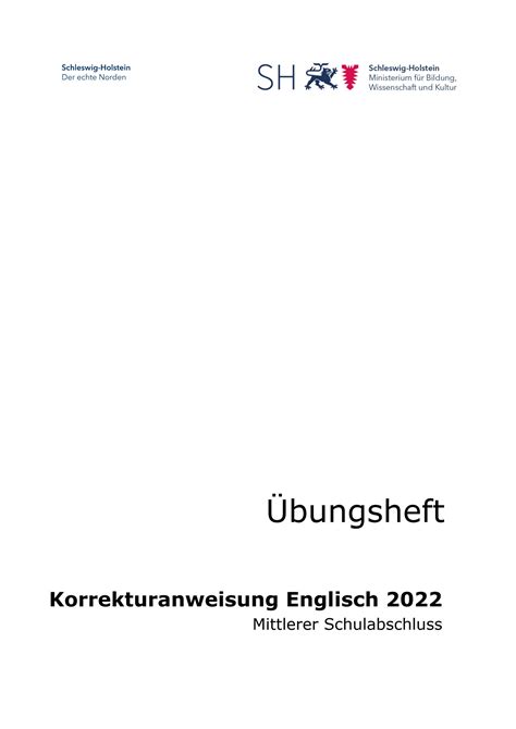 SOLUTION Msa Englisch Uebungsheft 2022 Korrekturanweisung Studypool