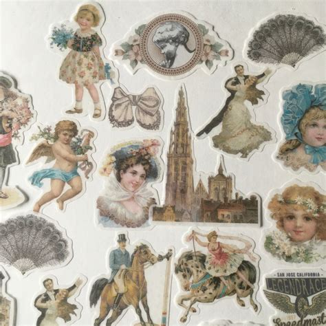 Sticker Pack 60 Pc Vintage Style Victorian Stickers Etsy