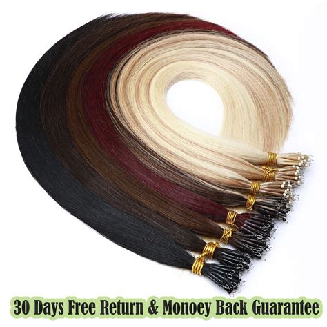 Nano Ring Tip Micro Bead Double Drawn Hair Extensions Remy Human Hair