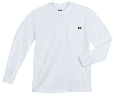 Dickies Long Sleeve T Shirt Cotton White 3xl 48k294wl450wh 3x Grainger