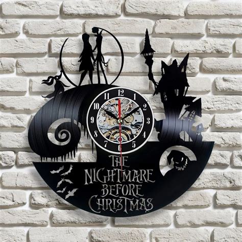 New Vinyl Record Wall Clock Nightmare Before Christmas Jack And