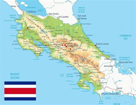 Mapa De Costa Rica Con Provincias Cantones Y Distritos Para Descargar