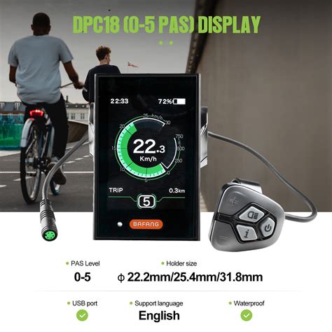 Bafang Pantalla Dpc Con Controlador Interruptor Puerto Usb Para Motor