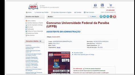 Apostila Concurso UFPB 2016 Assistente em Administração YouTube