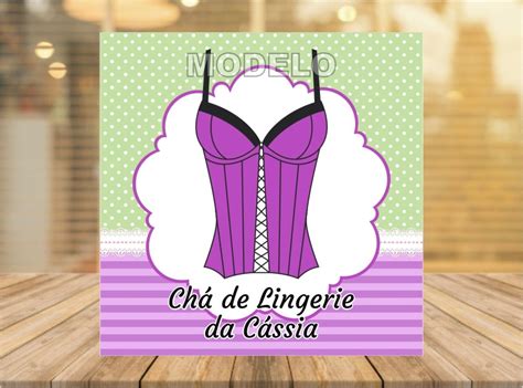 Adesivo Caixa Acrílica Chá de Lingerie Elo Produtos Especiais