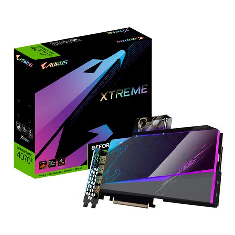 AORUS GeForce RTX 4070 Ti 12GB XTREME WATERFORCE WBAORUS GIGABYTE