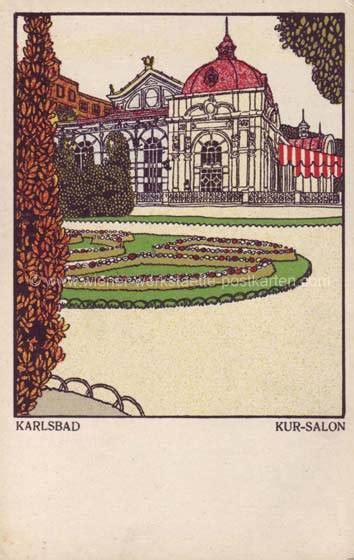 Litho Ww Karl Schwetz Karlsbad Wiener Werkst Tte Postkarten