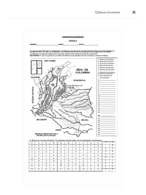 Hidrografia Colombiana Docx Colombia Ciencias De La Tierra Y De