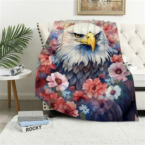 Nawypu Eagle Blankets And Throws 350gsm Eagle Blanket For Bed American