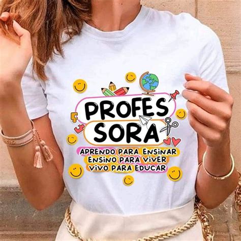 Camiseta T Shirt Cursos E Profiss Es Professora Feminina T Shirt Baby