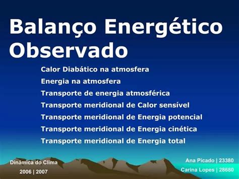 PPT Balan O Energ Tico Observado PowerPoint Presentation Free